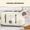 Breville Obliq 4S Toaster Vanilla Cream Colour Image 6 of 8